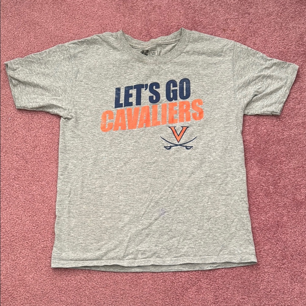 UVA Gray Let's Go Cavaliers T-Shirt